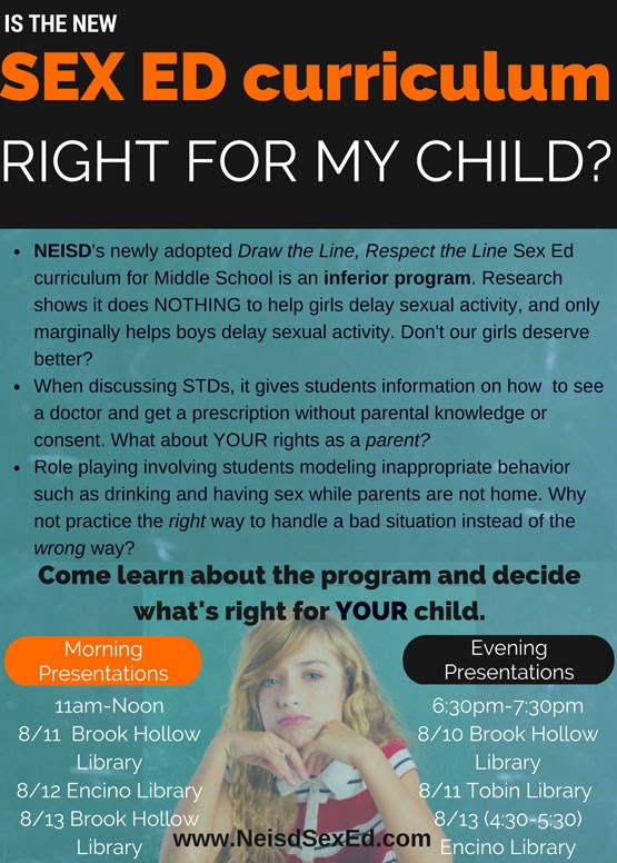 Sex Ed Presentation To Parents Flyer